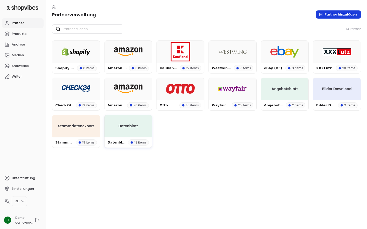 Partnerliste mit Shopify-Partner